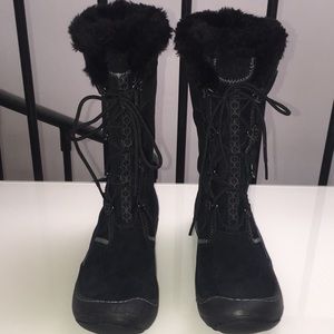 Great Black Suede Winter Waterproof Boots